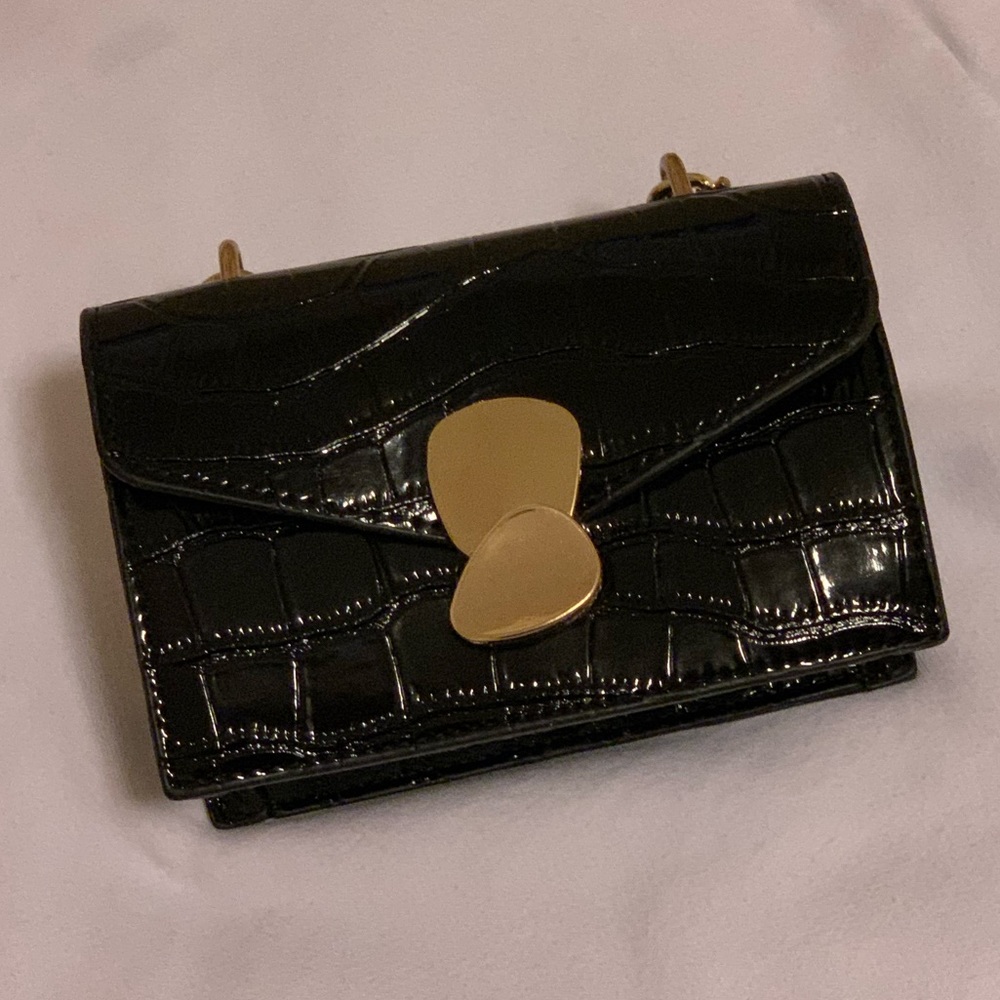 Croc Embossed Satchel Bag - Picture 2 of 4